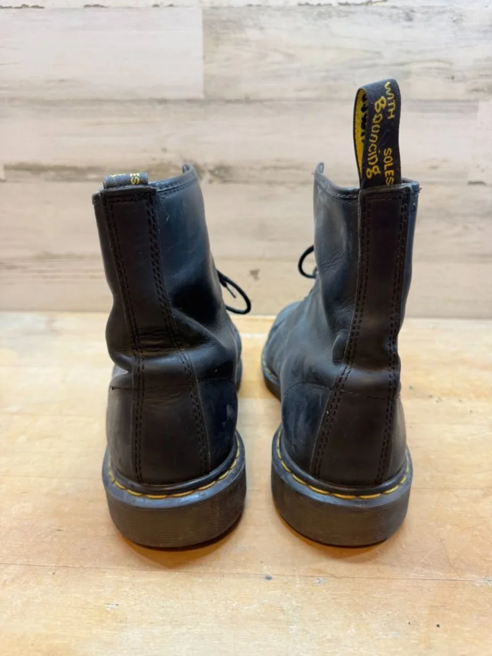 DOC MARTENS Black Lace Up Boots Mens Size 13